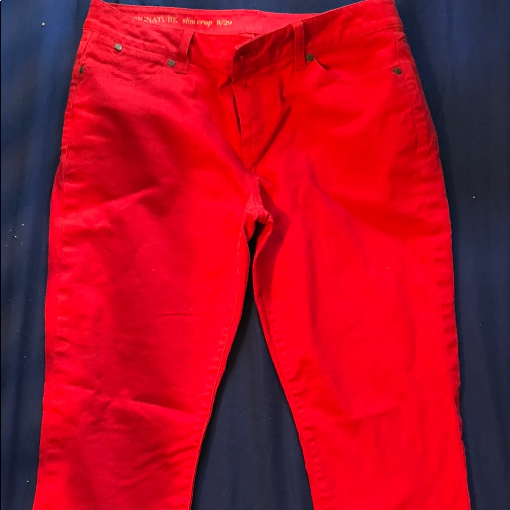 Talbots red skinny pants